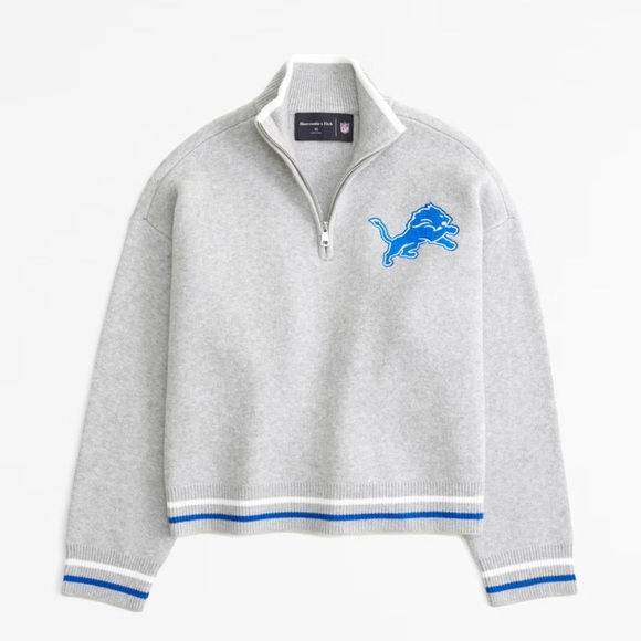 A&F Detroit Lions LuxeLoft Half-Zip - Picture 1 of 4